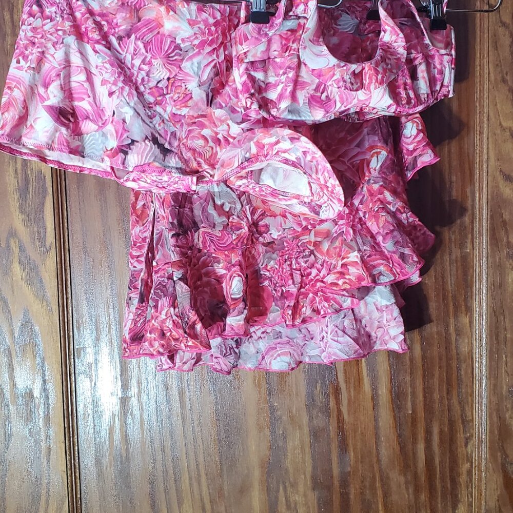 La Perla Bikini Pink Floral Lounge Set Size 4 - Picture 3 of 11